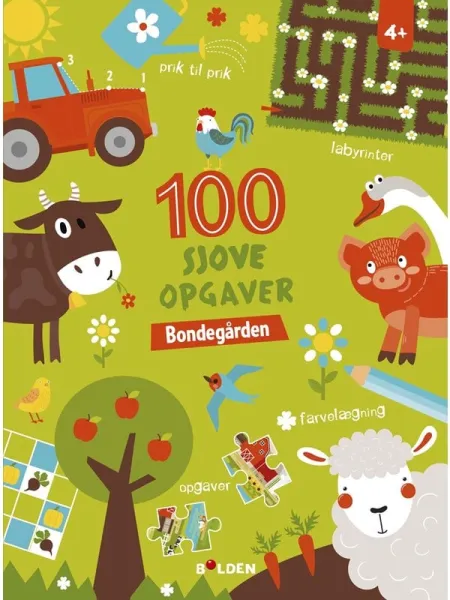 100 roliga uppgifter: Bondgården (från 4 år) - Hobby - pocket