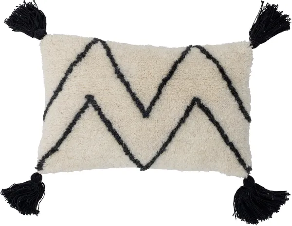 BLOOMINGVILLE Ayn Kudde, Vit, Bomull B: 25cm, L: 40cm