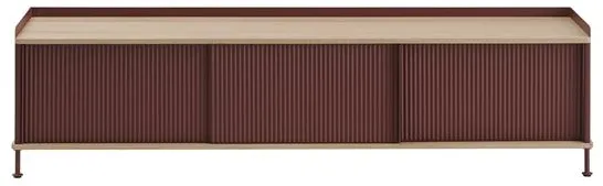Muuto Enfold Sidobord 186x45 Ek/Deep Red