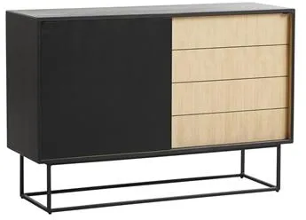 Woud Virka Byrå Hög Vit/Svart