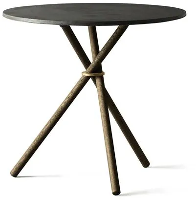 Eberhart Aldric Cafébord Ø80 Mörk Betong/Mörk Ek